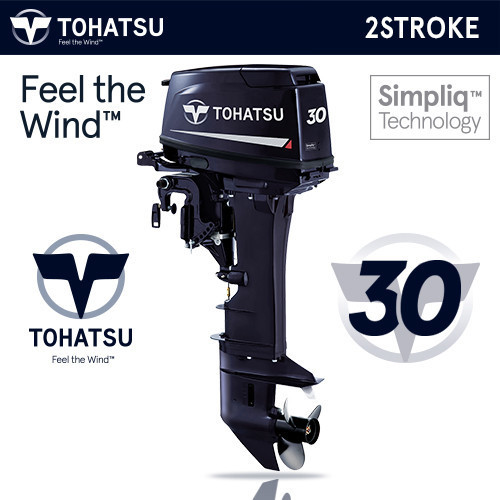 Motor fuera de borda Tohatsu 30HP 4 tiempos Mando a distancia pata larga